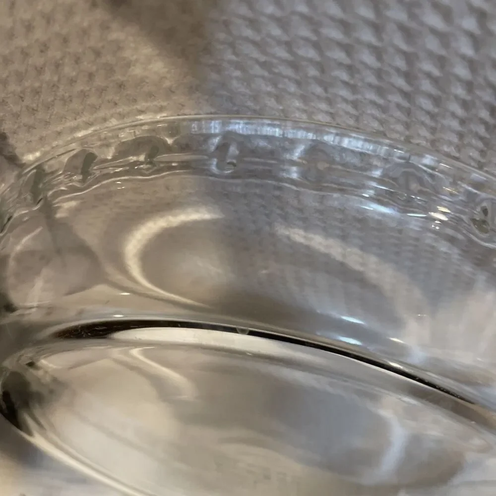 Vintage PYREX #229 Crimp Edge Clear Glass Deep Pie Dish 9.5